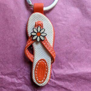 COACH ORANGE FLIP FLOP KEYCHAIN Bag Charm